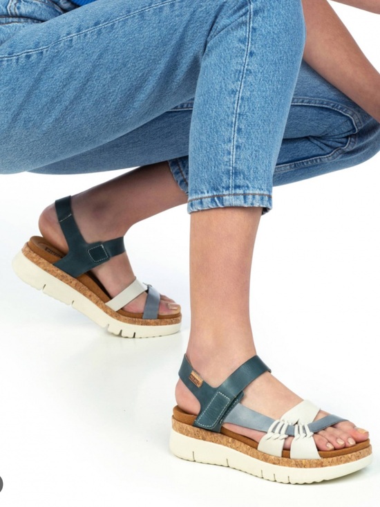PIKOLINOS Shoes - Pikolinos Palma Wedge Sandal, Denim, Size EU41/US10-10.5, NWOT Display pair